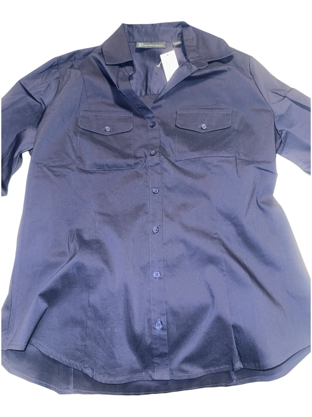 Blue Navy Button-Up Shirt